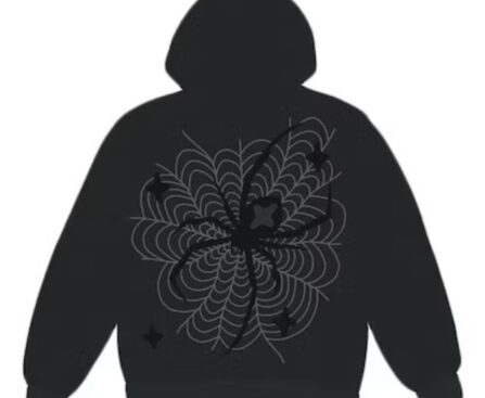 Broken Planet Market Spider Web Zip Up Hoodie Black