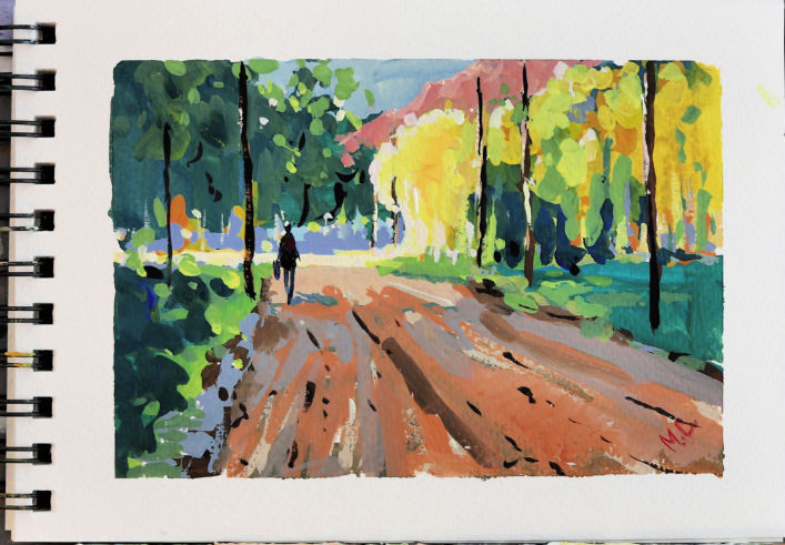 gouache painting