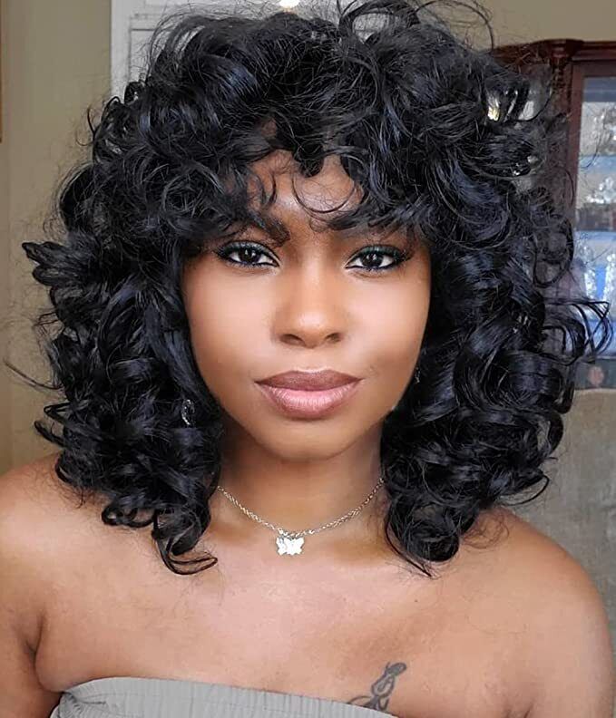 Curly Black Wig